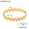 Luxury Minimalist Ring And Bracelet Combination Titanium Steel 18K Gold Plated Geometric Diamondencrusted Zircon Bracelet