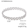 Luxury Minimalist Ring And Bracelet Combination Titanium Steel 18K Gold Plated Geometric Diamondencrusted Zircon Bracelet