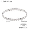 Luxury Minimalist Ring And Bracelet Combination Titanium Steel 18K Gold Plated Geometric Diamondencrusted Zircon Bracelet