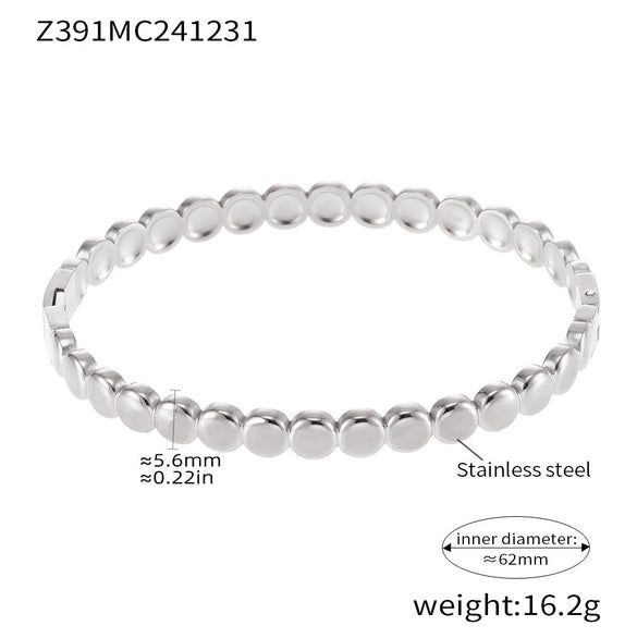 Luxury Minimalist Ring And Bracelet Combination Titanium Steel 18K Gold Plated Geometric Diamondencrusted Zircon Bracelet