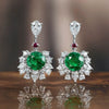Luxury Palace Style Female Earrings Inlaid With Zircon Copper Material