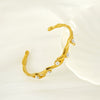Luxury Pearl Design Titanium Steel 18K Gold Electroplated Bracelet For Female