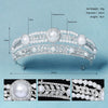 Luxury Pearl Rhinestone Crown For Women Princess Bridal Wedding Headpiece For Ceremony Banquet Party And Photography Accessories