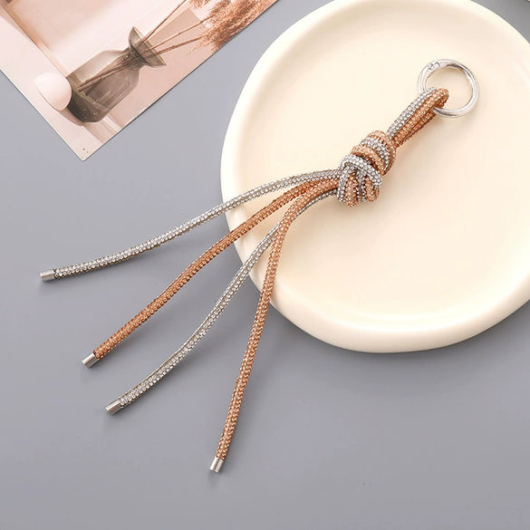 Luxury Rhinestone Mobile Phone And Bag Key Chain Pendant Chain With Diamond Chain Design
