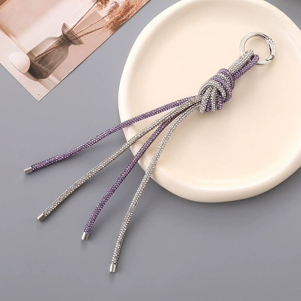 Luxury Rhinestone Mobile Phone And Bag Key Chain Pendant Chain With Diamond Chain Design