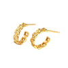 Luxury S925 Silver Geometric Cshaped Earrings For Women With Electroplating