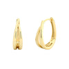 Luxury S925 Silver Ushaped Hoop Earrings Electroplated Unisex