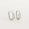 Luxury S925 Silver Ushaped Hoop Earrings Electroplated Unisex