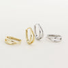 Luxury S925 Silver Ushaped Hoop Earrings Electroplated Unisex