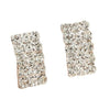 Luxury Shiny Rhinestone Square Earrings For Women Copper Electroplated Claw Set Dangle Earrings