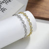 Luxury Style Geometric Silver Bracelet With Electroplating For Women And Men