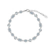 Luxury Style Geometric Silver Bracelet With Electroplating For Women And Men