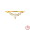 Luxury Textured Women's Silver Ring With Geometric Design And Electroplating