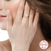 Luxury Textured Women's Silver Ring With Geometric Design And Electroplating