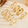 Luxury Titanium Steel Wave Double Row Drill Butterfly Bracelet 18K Vacuum Plating Polish