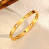 Luxury Titanium Steel Wave Double Row Drill Butterfly Bracelet 18K Vacuum Plating Polish