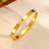 Luxury Titanium Steel Wave Double Row Drill Butterfly Bracelet 18K Vacuum Plating Polish