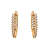 Luxury Vshaped Micropaved Zircon Alloy Earrings With Electroplating For Women