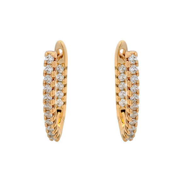 Luxury Vshaped Micropaved Zircon Alloy Earrings With Electroplating For Women
