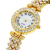 Luxury Women's Diamond Watch Alloy Case Steel Strap Round Dial Quartz