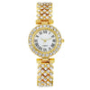 Luxury Women's Diamond Watch Alloy Case Steel Strap Round Dial Quartz