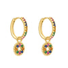 Luxury Zircon Geometric Style Women's Earrings Set