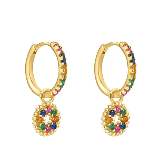 Luxury Zircon Geometric Style Women's Earrings Set