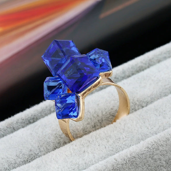 Magic Block Jewelry Bracelet Set With Amethyst Ring Women's Index Finger Ring