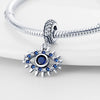Magic Eye Series Blue Eyes Beads Panjia White Copper Silver Plated Dripping Oil Style