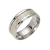 Magic Ring Stainless Steel With Dripping Oil Treatment Letters Numbers Text Luminous Fluorescent