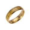 Magic Ring Titanium Steel Electroplated Gold With Black Patch Marking And Letters Numbers Text Pattern Unisex