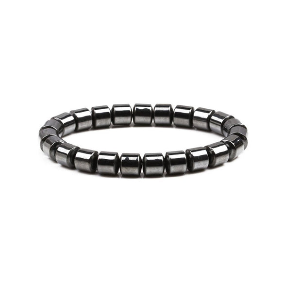 Magnetic Black Gallstone Beaded Bracelet Handmade With The Crown Pattern Unisex