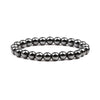 Magnetic Black Gallstone Beaded Bracelet Handmade With The Crown Pattern Unisex