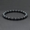 Magnetic Black Gallstone Geometric Style Unisex Electroplated Bracelet