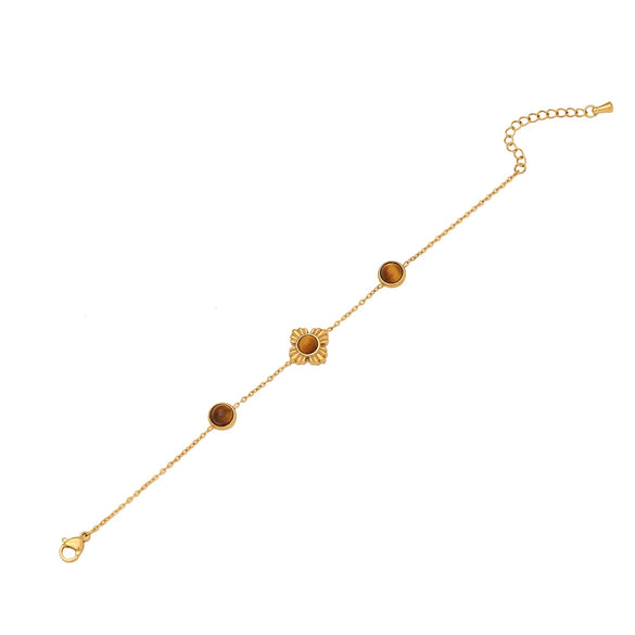 Maillard Style Geometric Stainless Steel Necklace Suit With O Chain And Electroplating Design