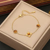 Maillard Style Geometric Stainless Steel Necklace Suit With O Chain And Electroplating Design