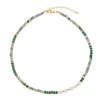 Malachite Freshwater Pearl Stone Handmade Retro Geometric Women's Necklace