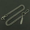 Male Hiphop Style Metal Hollow Leaves Waist Chain Pendant Decorative Pants Chain