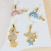 Marine Animal Zodiac Copper Jewelry Accessories Pendant Electroplated