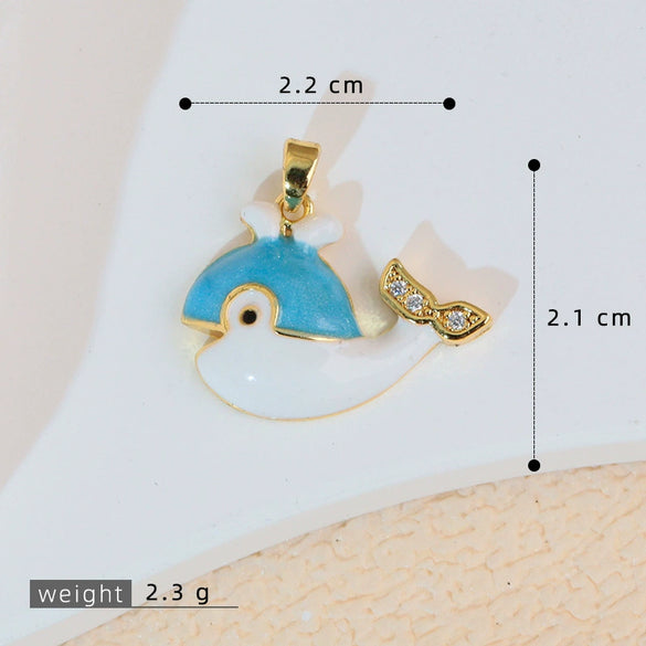 Marine Animal Zodiac Copper Jewelry Accessories Pendant Electroplated
