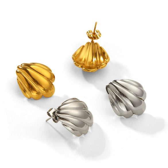 Marine Element Geometric Stainless Steel Electroplated Women's Fashion Earrings