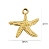 Marine Element Series Stainless Steel Zircon Geometric Pendant Necklace Bracelet Accessories With Vacuum In Furnace Electroplating