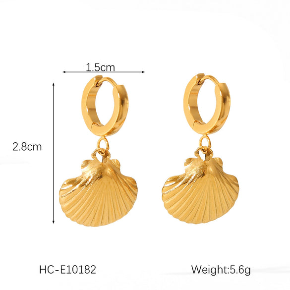 Marine Element Stainless Steel Geometric Electroplated Women's Earrings