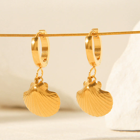 Marine Element Stainless Steel Geometric Electroplated Women's Earrings