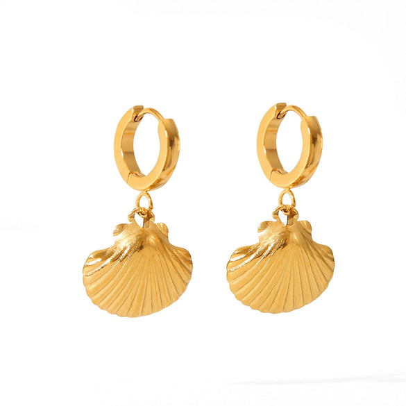 Marine Element Stainless Steel Geometric Electroplated Women's Earrings