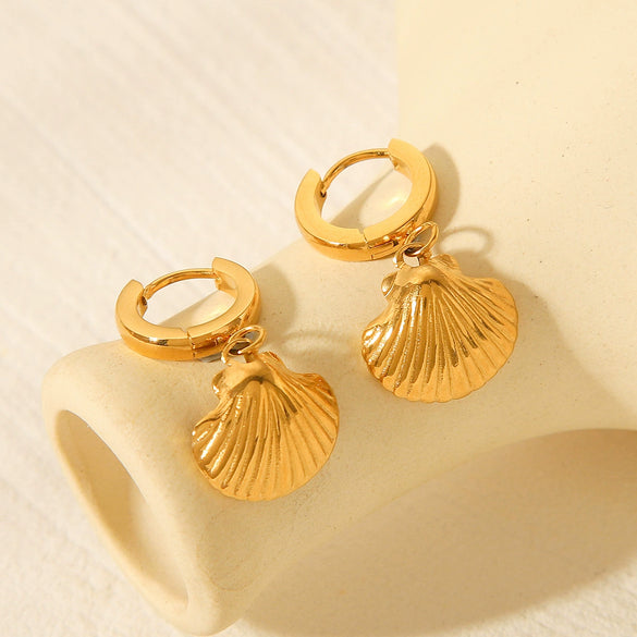 Marine Element Stainless Steel Geometric Electroplated Women's Earrings