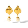 Marine Element Titanium Steel Stainless Steel Scallop Geometric Electroplated Women's Earrings