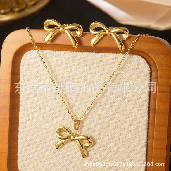 Marine Elements Starfish Conch Bow Jewelry Set