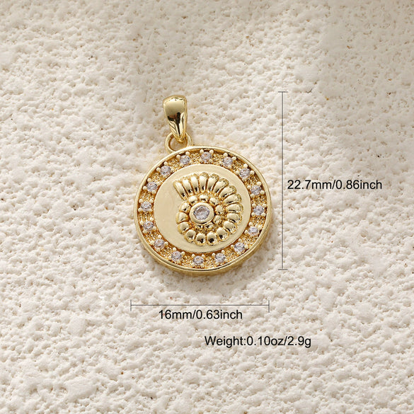 Marine Jewelry Accessories Copper Animal Style Shell Starfish Conch Fish Pendant Electroplated