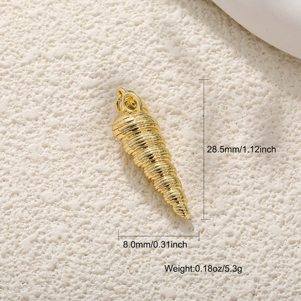 Marine Jewelry Accessories Copper Animal Style Shell Starfish Conch Fish Pendant Electroplated